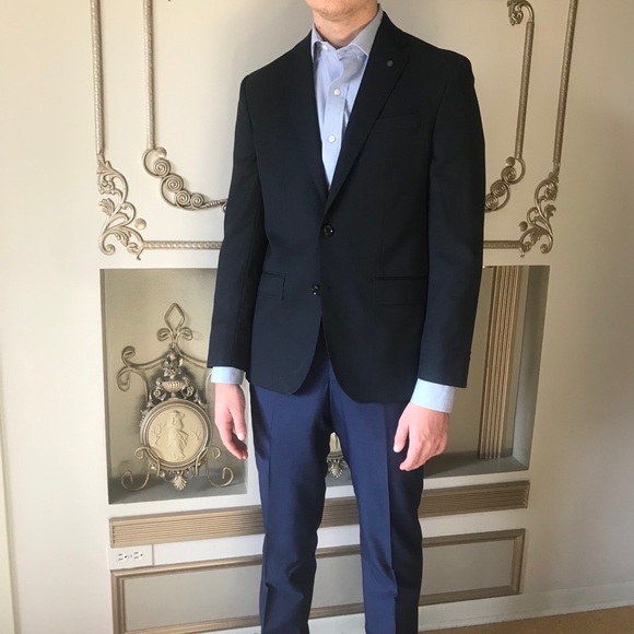Size 36 Regular Ted Baker No Ordinary Joe Suit Trousers Navy Blue